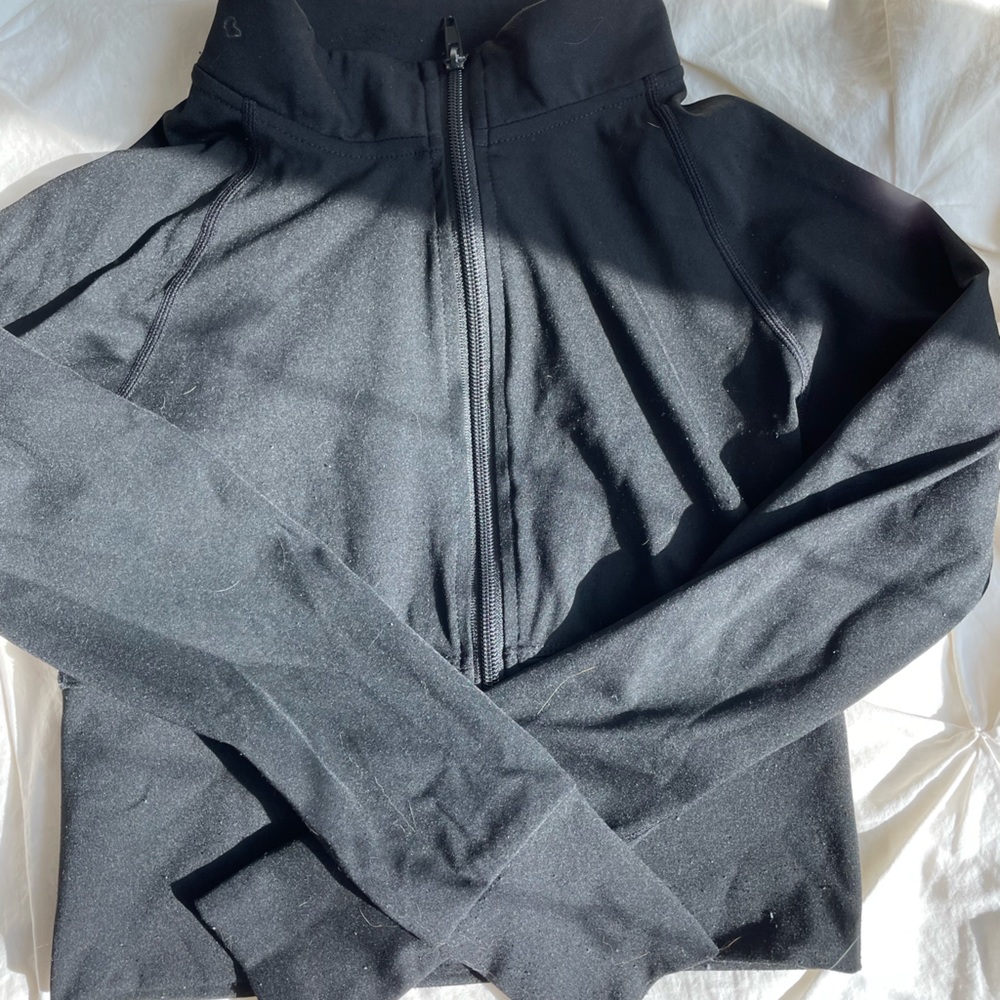 Zip up crop top jacket